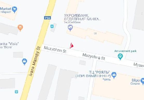 Схема рекламной плоскости по адресу Музыкальная ул., 2