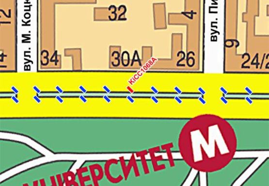 Схема рекламної площини за адресою Шевченко б-р