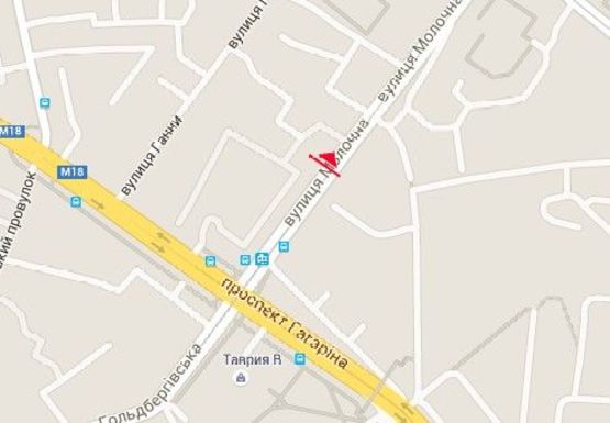 Схема рекламной плоскости по адресу Молочная ул., 38