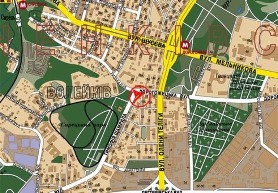 Схема рекламної площини за адресою Рижская ул. , 17 - Шамрыло ул.