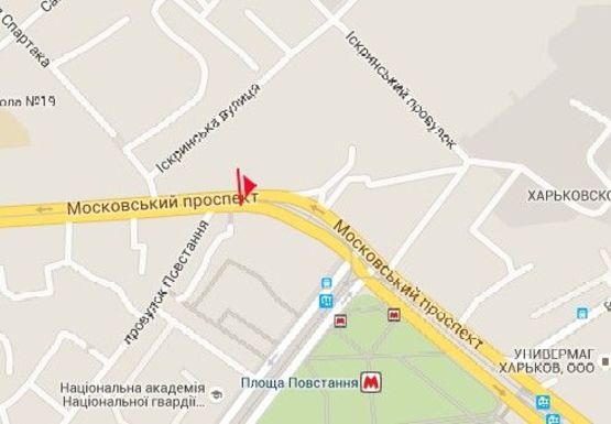 Схема рекламної площини за адресою Московский пр., 111