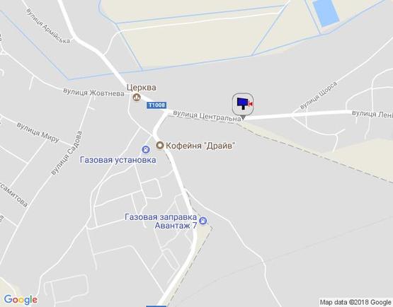 Схема рекламной плоскости по адресу с. Пухівка, вул. Леніна, навпроти №34