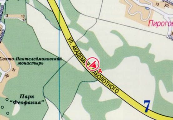 Схема рекламной плоскости по адресу Академика Заболотного ул., АЗС ANP