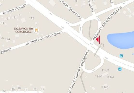 Схема рекламной плоскости по адресу Лобановского пр.  (бывш. Краснозвездный пр.) - Кировоградская ул.