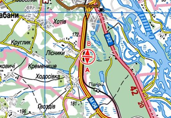 Схема рекламной плоскости по адресу Трасcа Н-01, Новая Обуховская, 21500