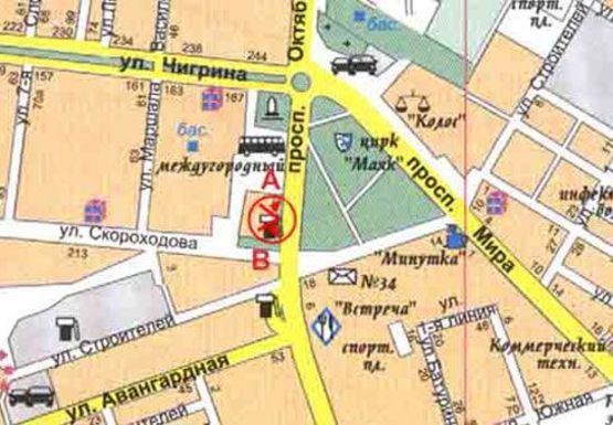 Схема рекламної площини за адресою Богоявленский пр. - Кузнецкая ул.