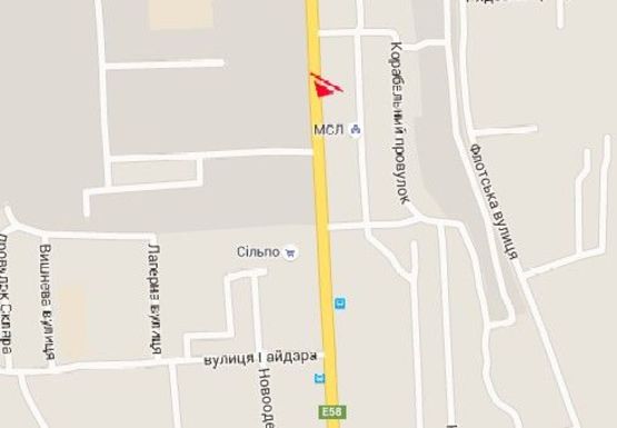 Схема рекламної площини за адресою Героев Сталинграда пр., 67  -  за Школьной ул.