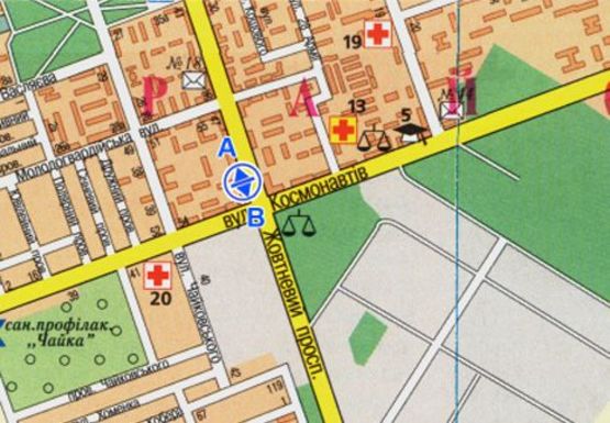 Схема рекламної площини за адресою Богоявленский пр. - ул.Космонавтов (ПОД БАННЕР)