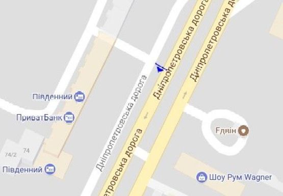 Схема рекламної площини за адресою Семена Палия ул., 74