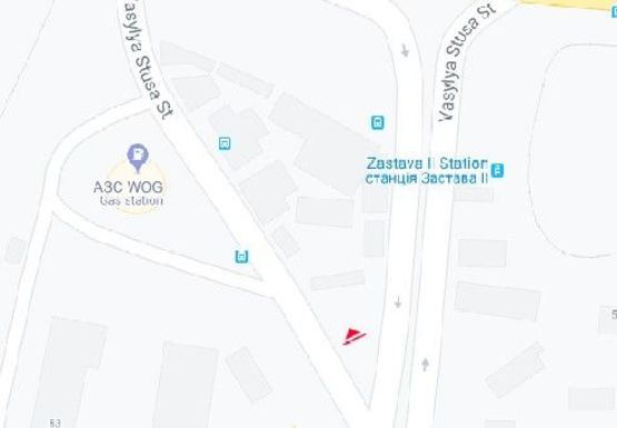 Схема рекламної площини за адресою Стуса Василия ул., 2 (рынок "Застава")