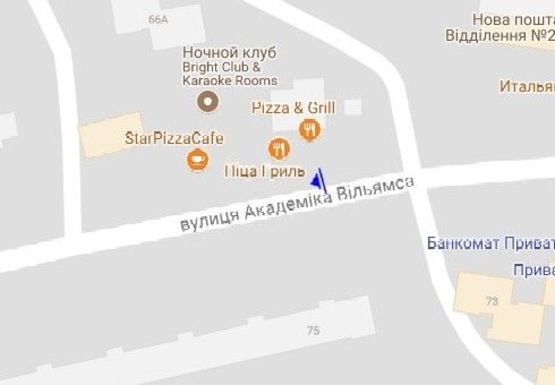 Схема рекламної площини за адресою Академика Вильямса ул., 66/1