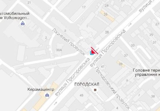 Схема рекламної площини за адресою Прохоровская ул., 28