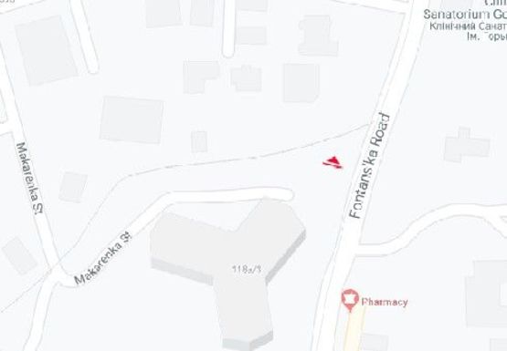 Схема рекламної площини за адресою Фонтанская дорога 16-я ст., 118