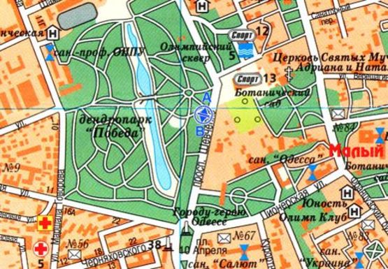 Схема рекламної площини за адресою Шевченко пр., (парк "Победа")