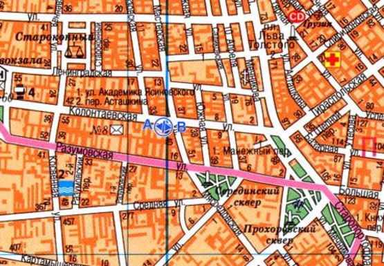 Схема рекламної площини за адресою Колонтаевская ул. - Мастерская ул., остановка 1