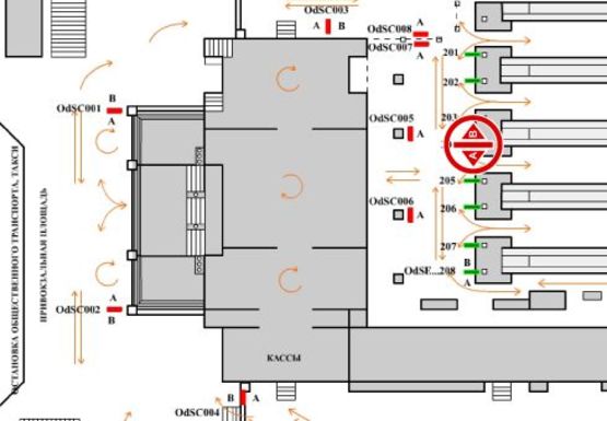 Схема рекламной плоскости по адресу Платформа № 3