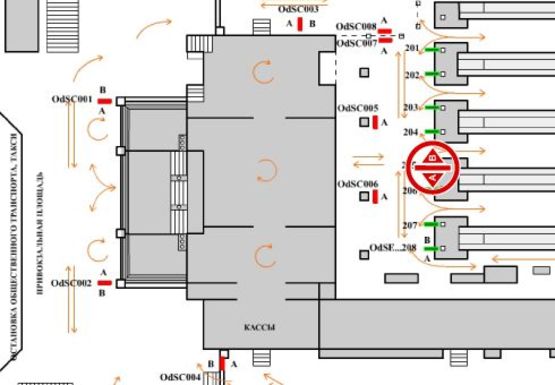 Схема рекламної площини за адресою Платформа № 3