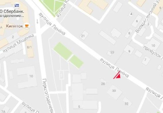 Схема рекламної площини за адресою Небесной Сотни ул.