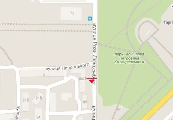 Схема рекламной плоскости по адресу Раиси Кириченко ул., 82