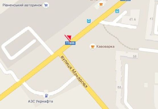 Схема рекламной плоскости по адресу Млыновская ул. - Макарова ул., авторынок