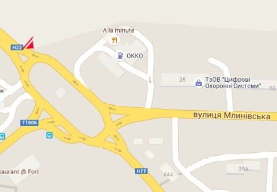 Схема рекламной плоскости по адресу Соборная ул. , выезд на Луцк