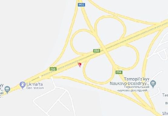 Схема рекламної площини за адресою Бережанская ул. - Будного Степана ул., 1-ый