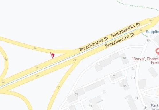 Схема рекламной плоскости по адресу Бережанская ул. -  Будного Степана ул., 4-ый