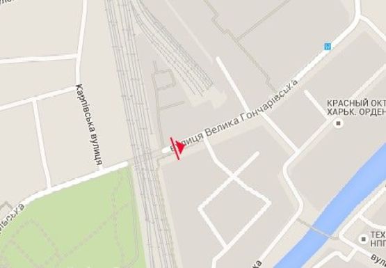 Схема рекламної площини за адресою Большая Гончаровская ул., 32а