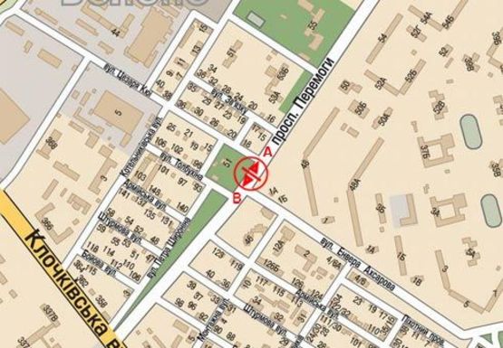 Схема рекламной плоскости по адресу Победы пр., 51