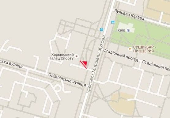 Схема рекламной плоскости по адресу Петра Григоренка пр., 2 - Дворец Спорта