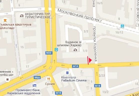 Схема рекламної площини за адресою Армянский пер., 1-3