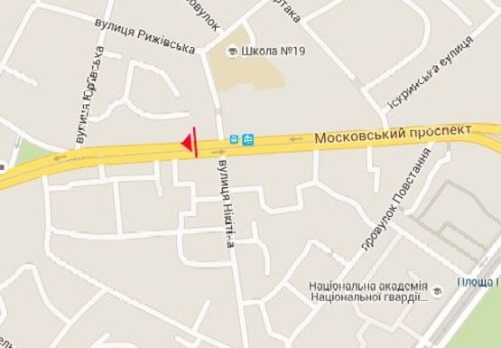 Схема рекламной плоскости по адресу Московский пр., 89