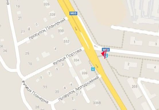 Схема рекламной плоскости по адресу Аэрофлотская ул. - Гагарина пр. (остановка)