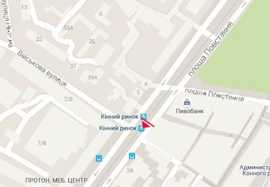 Схема рекламной плоскости по адресу Молочная ул. - Военная ул. (остановка)