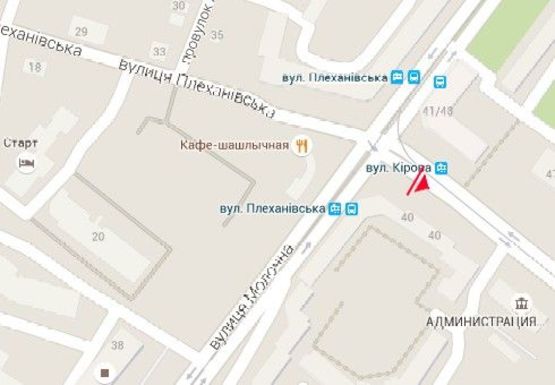 Схема рекламной плоскости по адресу Плехановская ул., напротив д. 41-43