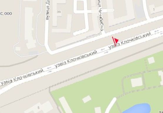 Схема рекламной плоскости по адресу Клочковский спуск