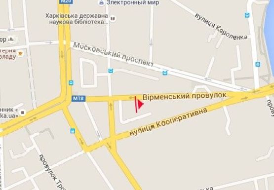 Схема рекламної площини за адресою Армянский пер. - Короленка пер.