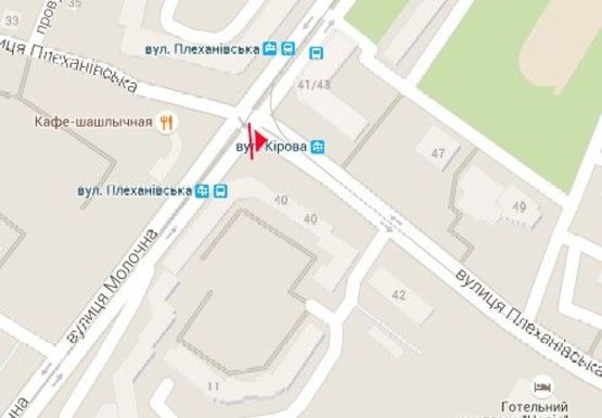 Схема рекламной плоскости по адресу Плехановская ул., 40 - Молочная ул.