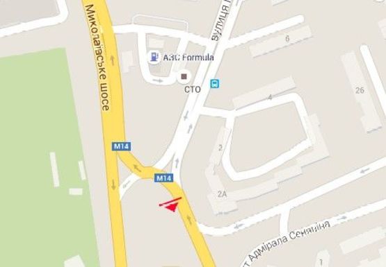 Схема рекламной плоскости по адресу 200-летия Херсона пл._2