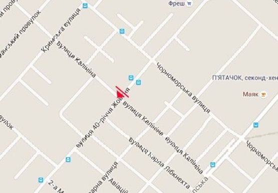 Схема рекламной плоскости по адресу Университетская ул. -Черноморская ул.