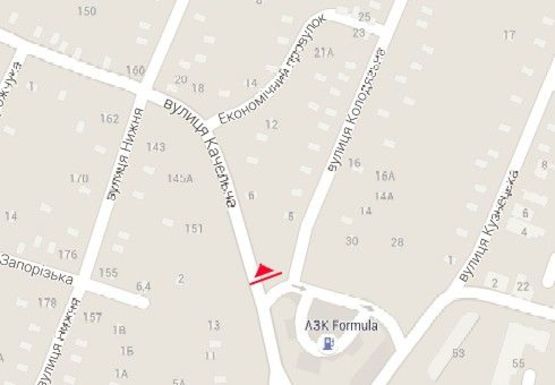 Схема рекламной плоскости по адресу Качельная ул. (АЗС)