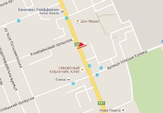 Схема рекламной плоскости по адресу Ушакова пр., 58