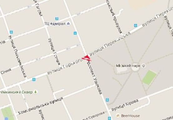 Схема рекламной плоскости по адресу Ушакова пр. - Театральная ул.