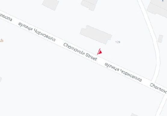 Схема рекламної площини за адресою Черновола ул., 129