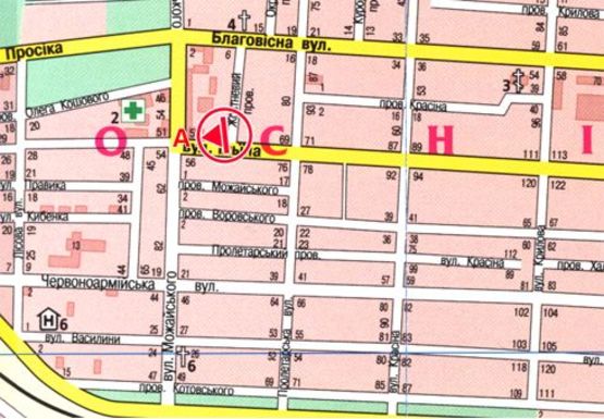 Схема рекламной плоскости по адресу Надпольная ул. - Братьев Яхненко пер.