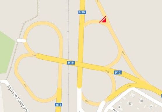 Схема рекламной плоскости по адресу Лесная просека - Золотоношское шоссе