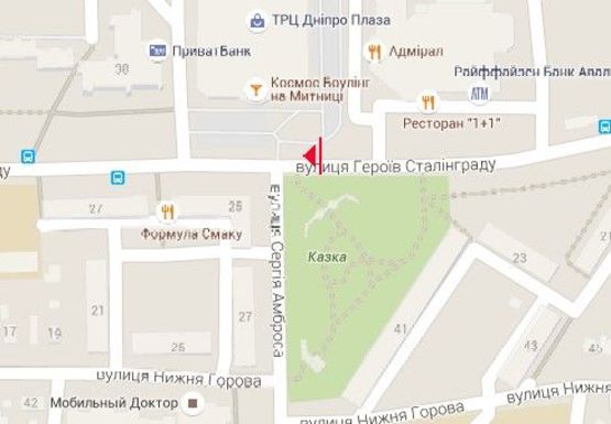 Схема рекламної площини за адресою Героев Сталинграда ул. , ТЦ "Днепроплаза" (BackLit)