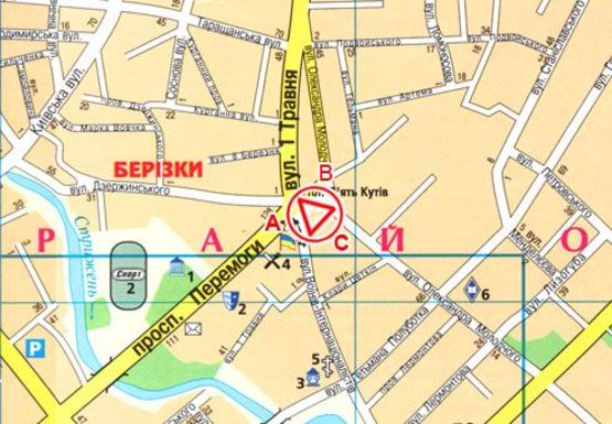 Схема рекламної площини за адресою Победы, пр., 139