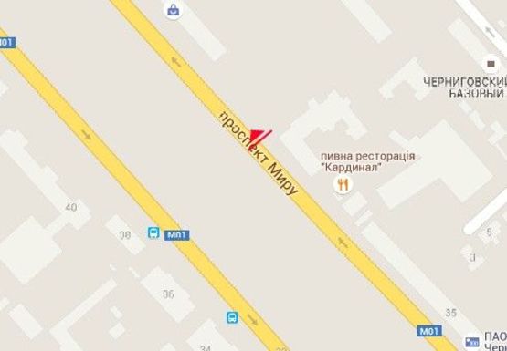 Схема рекламной плоскости по адресу Мира пр., 41, Центральная библиотека №2