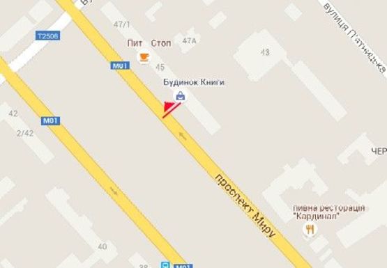 Схема рекламной плоскости по адресу Мира пр., 45, магазин Лагрос